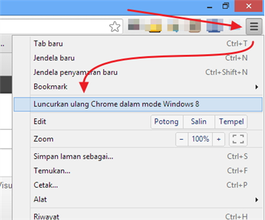Merubah Google Chrome menjadi aplikasi Windows 8