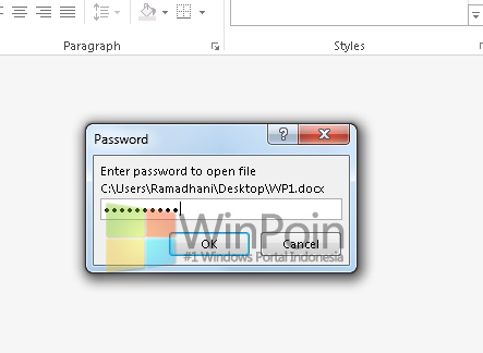 Cara Mudah Memberi Password di Dokumen Word 2013