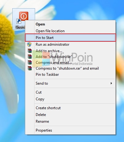 Cara Cepat Membuat Shortcut Shutdown di Windows 8