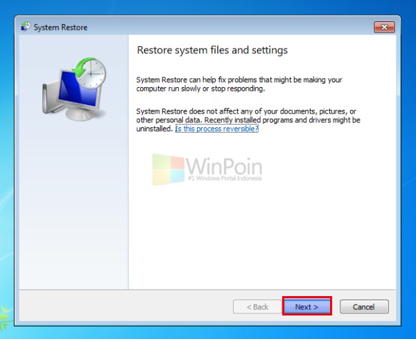 Cara Restore Windows 7 dengan System Restore