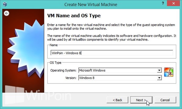 Cara Instal Windows 8 di VirtualBox Bersama Gambar