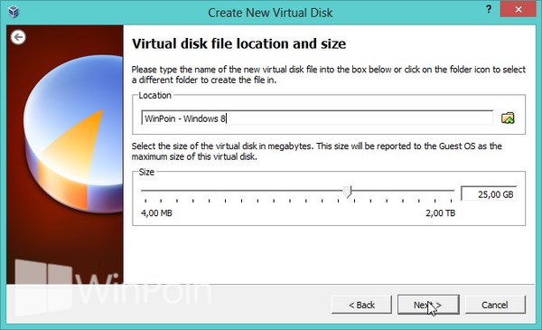 Cara Instal Windows 8 di VirtualBox Bersama Gambar