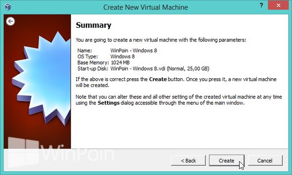 Cara Instal Windows 8 di VirtualBox Bersama Gambar