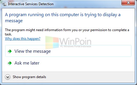 Cara Mengatasi "A Program Running on This Computer is Trying to Display a Message"