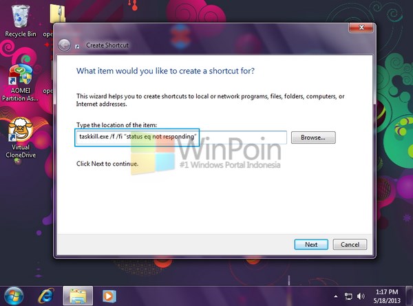 Cara Mematikan Apalikasi Not Responding dengan Super Cepat di Windows 7