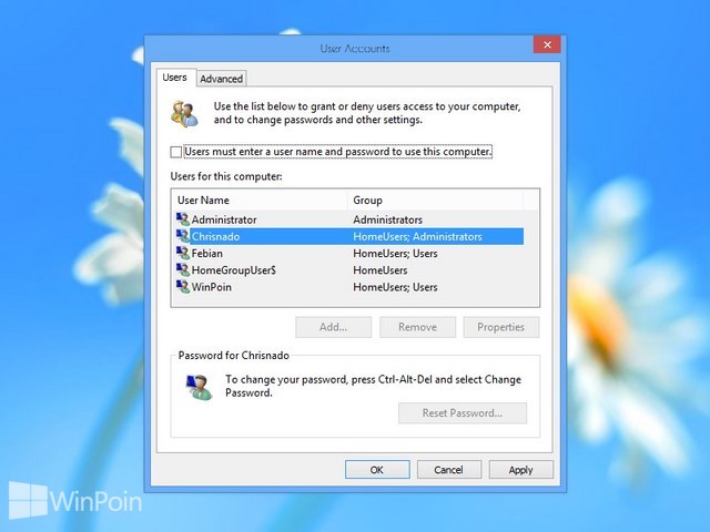 Cara Login Secara Otomatis di Windows 8