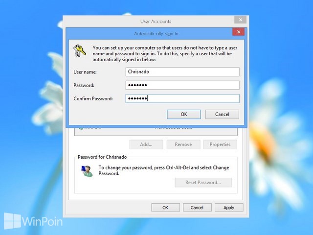 Cara Login Secara Otomatis di Windows 8