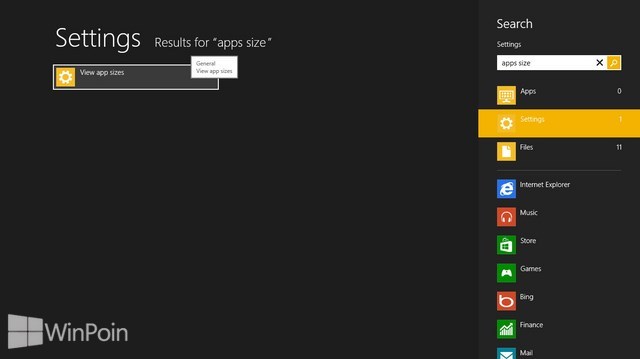 Cara Melihat Besar Ukuran FIle Aplikasi Modern yang Kamu Install di Windows 8