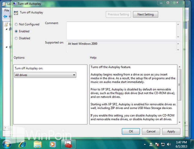 Cara Mematikan atau Mengaktifkan AutoPlay di Windows 7