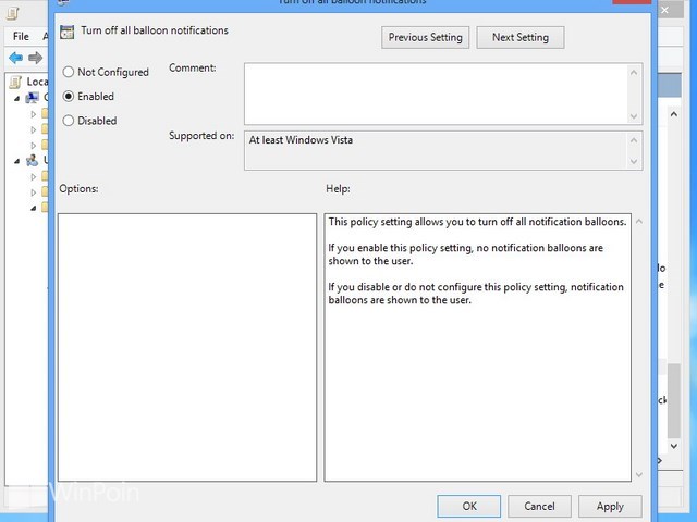 Cara Mematikan Notifikasi Balloon Windows 8