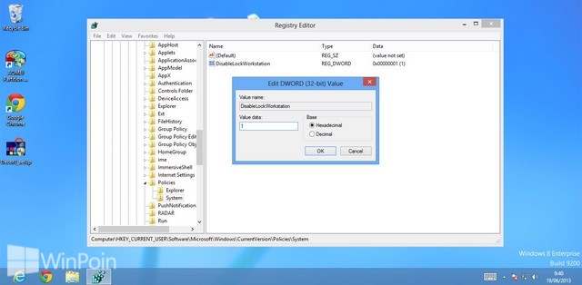 Cara Menghilangkan Fungsi Lock Saat Ctrl+Alt+Del Pada Windows 8