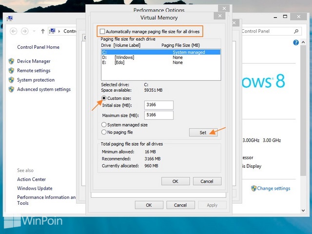 Cara Menambah Virtual Memory Windows 8