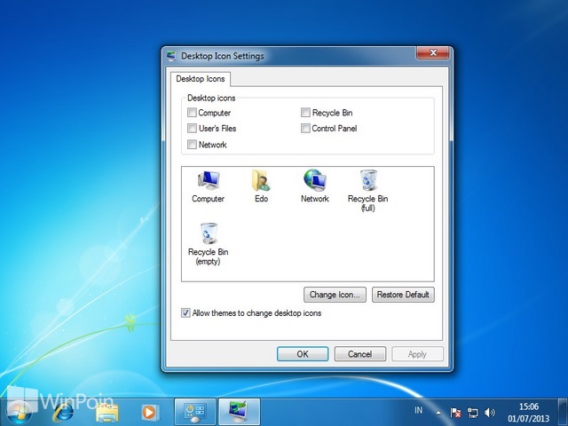Cara Mengatur Icon Default Desktop di Windows 7