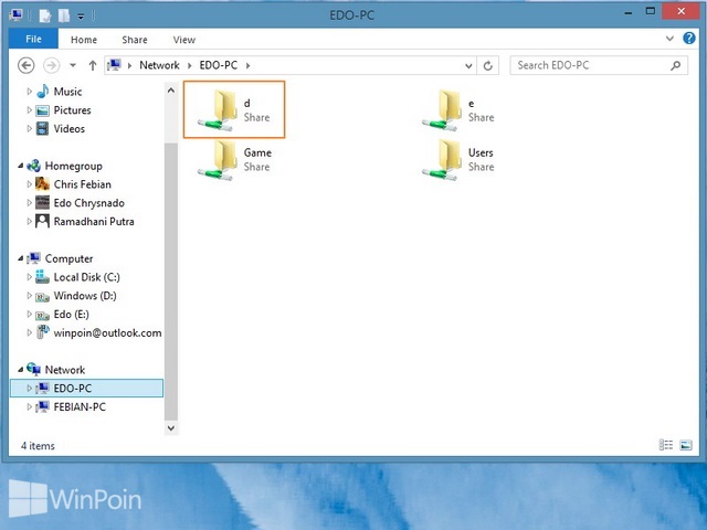 Cara Sharing File atau Folder Windows 8