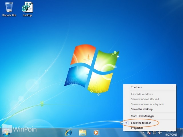 Cara Menempatkan Icon Taskbar di Tengah pada Windows 7