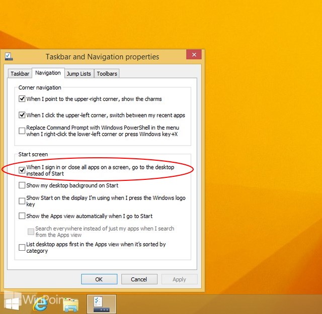 Windows 8.1 RTM Dilengkapi Opsi Kembali Ke Desktop Setelah Menutup Modern Apps