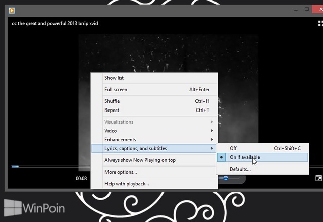 Cara Memasukkan Subtitle pada Windows Media Player