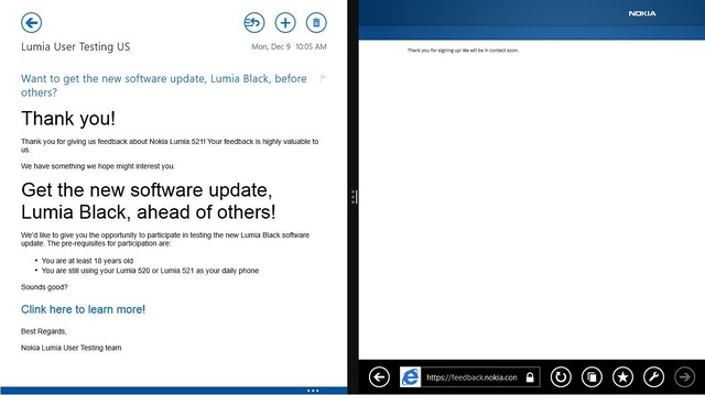 Nokia sedang Melakukan Testing untuk Kematangan Update Lumia Black