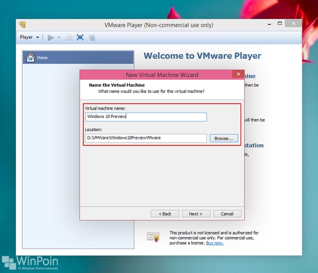 Cara Install Windows 10 Preview di VMware (Virtual Machine)