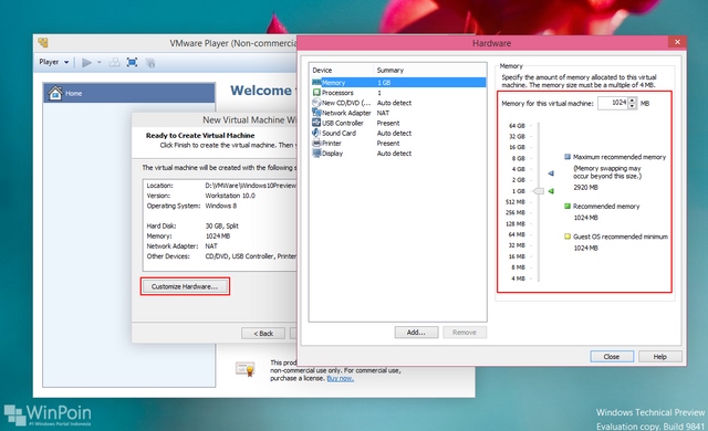 Cara Install Windows 10 Preview di VMware (Virtual Machine)