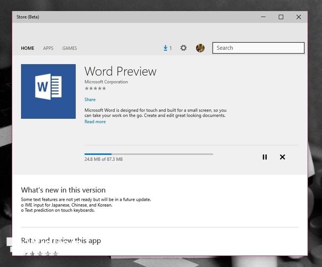 Download Microsoft Office Touch (Word, Excel, PowerPoint) untuk Windows 10!