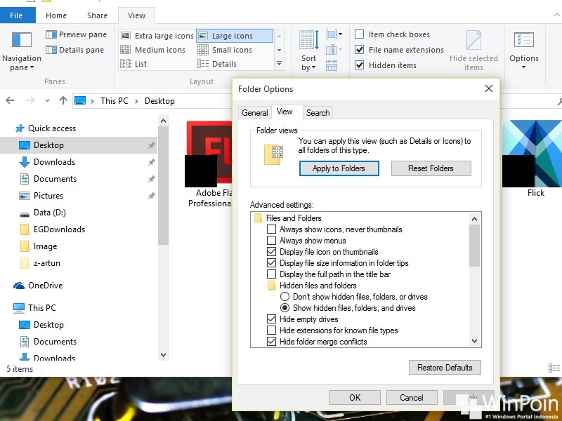 Cara Membuat File/Folder Super Hidden di Windows