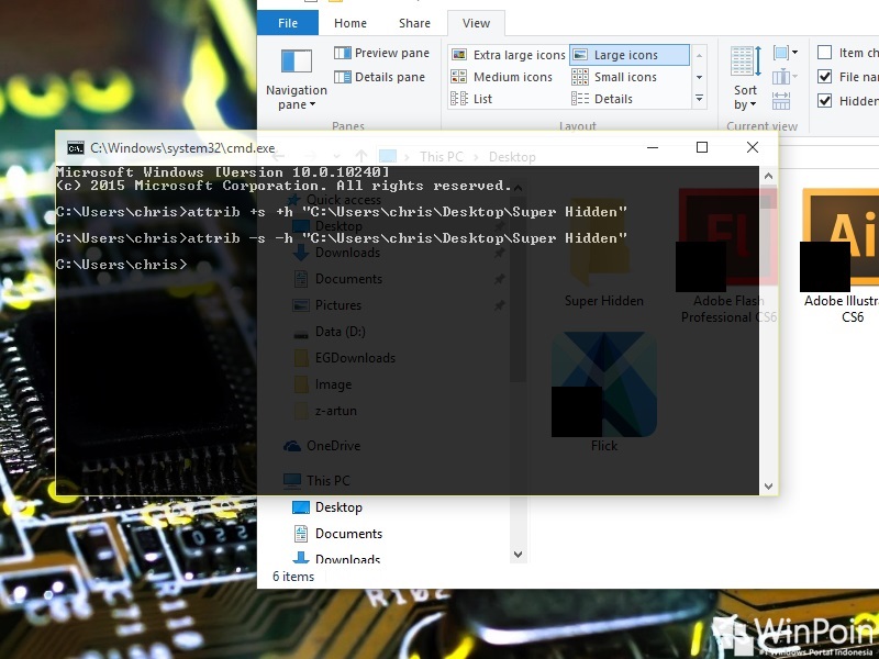 Cara Membuat File/Folder Super Hidden di Windows