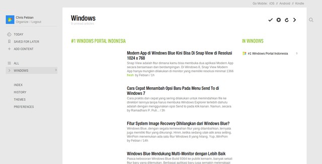 Feedly akan Merilis Aplikasi untuk Windows 8 dan Windows Phone 8