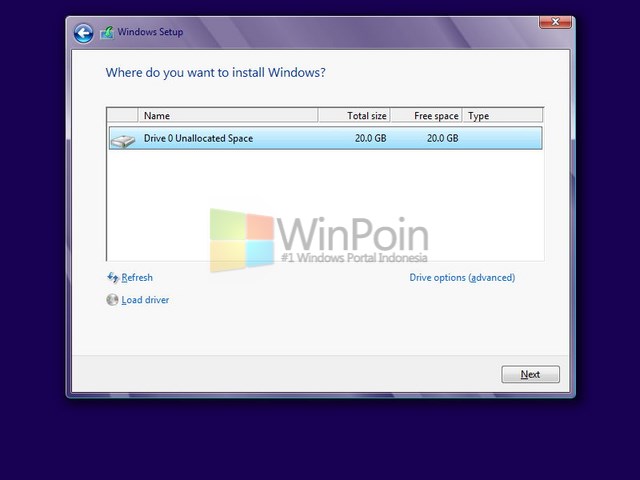 Cara Install Windows 8