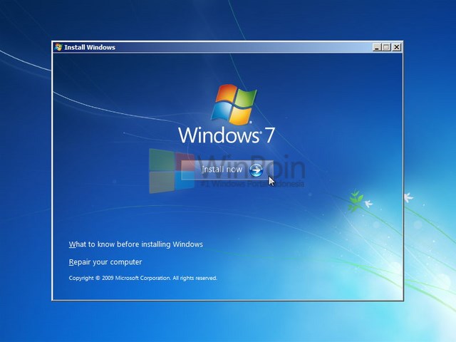 Cara Install Windows 7