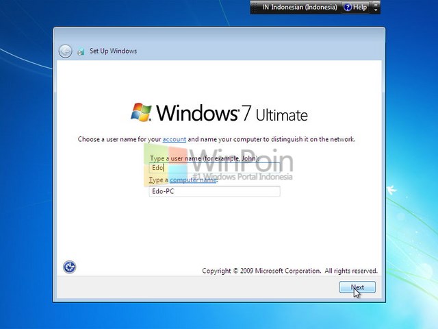 cara instal windows 7 vanbook