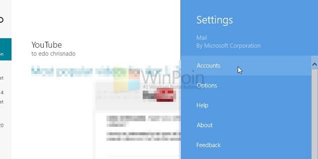 Cara Mematikan atau Mengaktifkan Notifikasi Akun Email Tertentu Aplikasi Mail di Windows 8