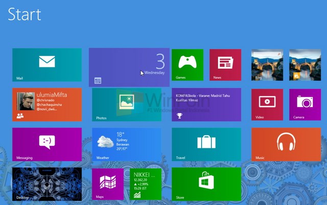 Cara Untuk Memperindah Windows 8 di Bagian Start Screen