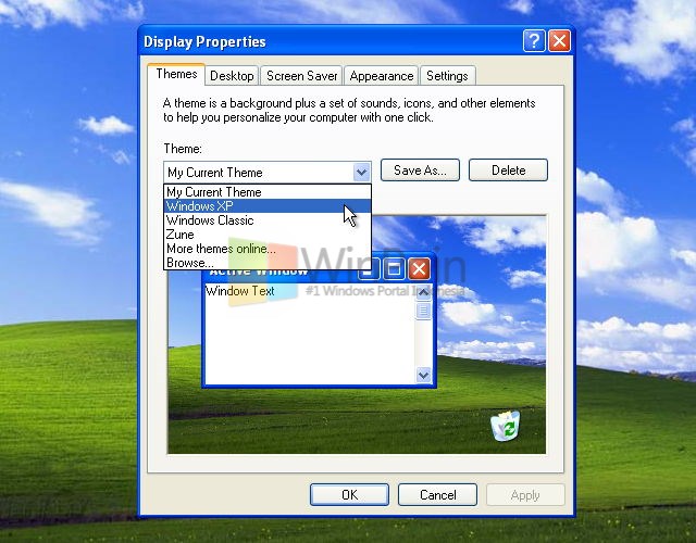 Tutorial Lengkap Cara Mengganti Theme Windows XP