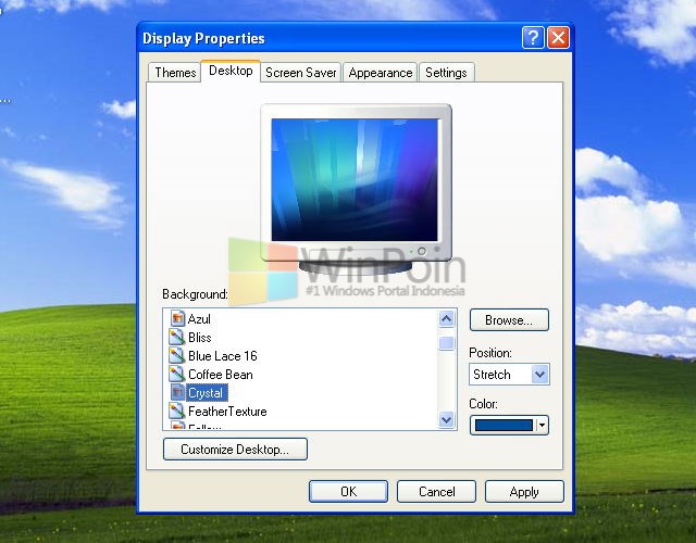 Cara Mengganti Wallpaper Windows XP