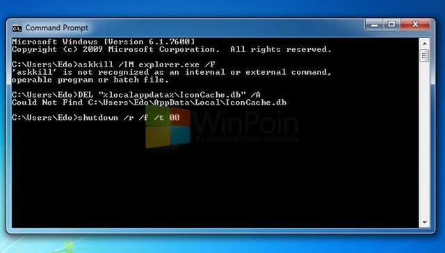 Cara Rebuild Icon Cache Yang Hilang Di Windows 7 dan Windows 8