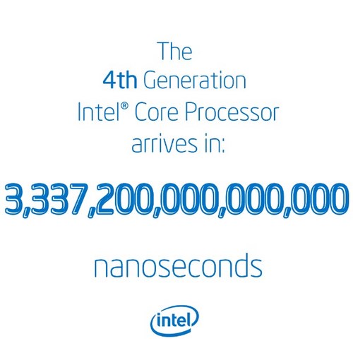 Intel Merilis Chip Haswell pada 3.337.200.000.000.000 Nanodetik