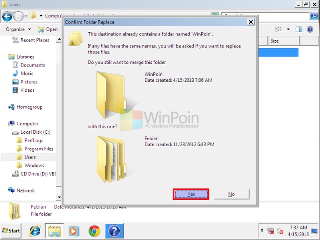 Cara Merename Folder User di Windows