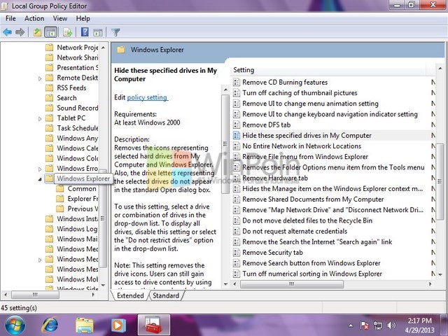 Cara Menyembunyikan System Reserved Partisi di Windows 7