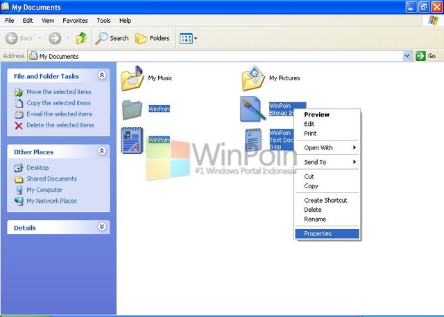 Cara Menyembunyikan File atau Folder di Windows XP
