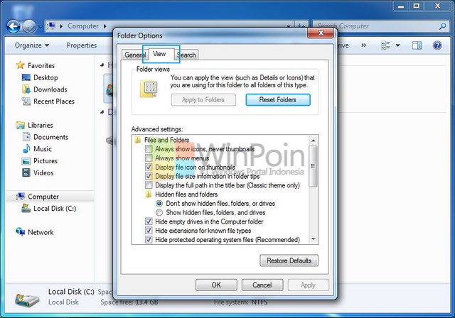 Cara Menyembunyikan File atau Folder di Windows 7