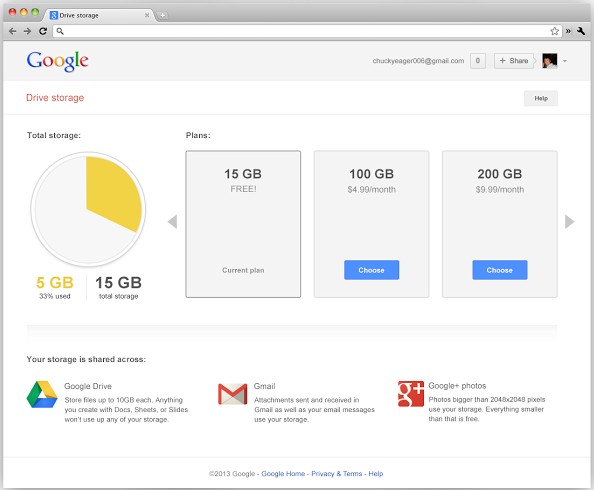 Google Akan Menggabungkan Storage Gmail, Drive, dan Google+ Storage dengan 15GB Space