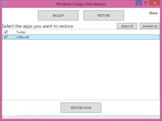 Cara Backup Data Modern Apps Windows 8