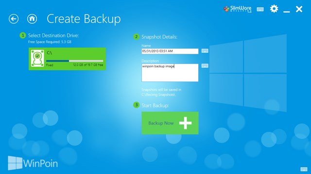 Cara Backup Windows 8 + Modern Apps + Software yang Terinstall dengan RecImg