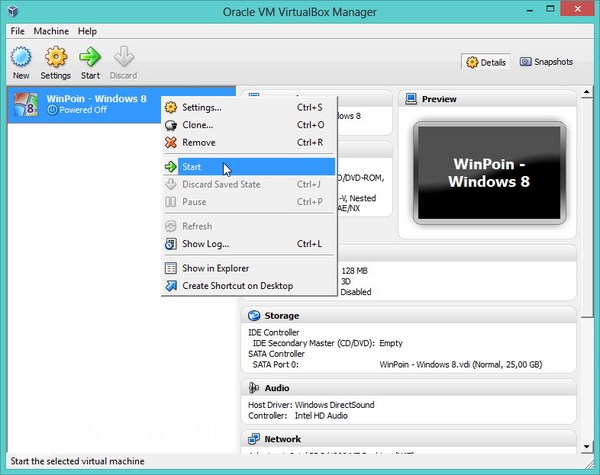 Cara Instal Windows 8 di VirtualBox Bersama Gambar