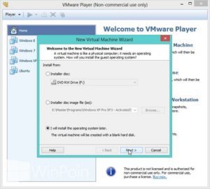 Cara Instal Windows XP di VMware Player