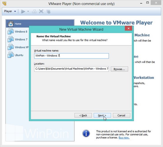 Cara Install Windows 7 di VMware Player