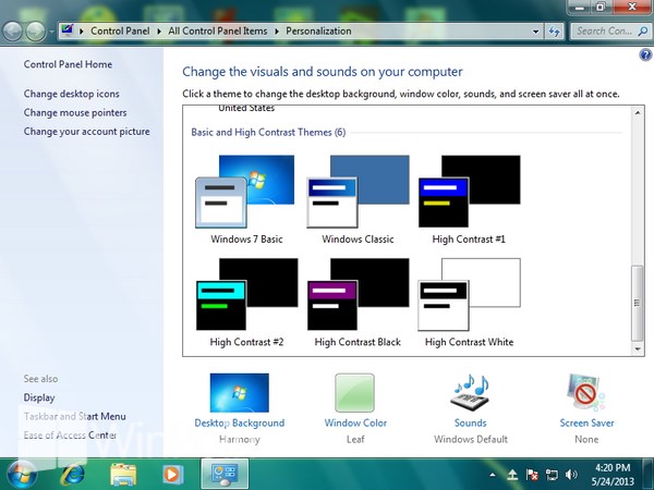 Cara Mengganti Theme Windows 7