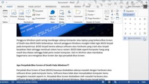 Cara Menggunakan atau Memasukan Simbol di Word 2013