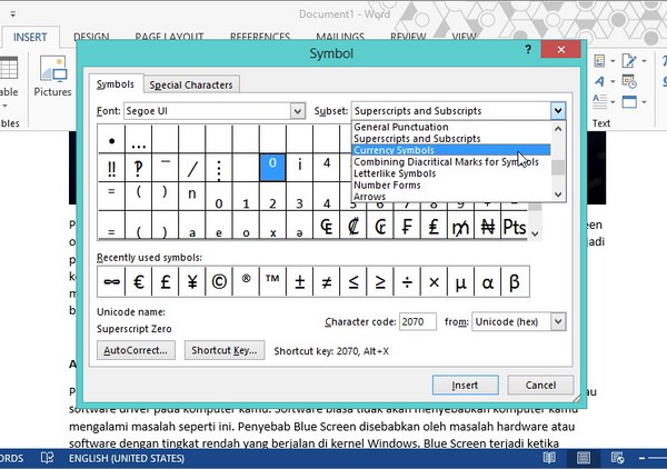 Cara Menggunakan Symboldi Word 2013 ~ Belajar Komputer 5503